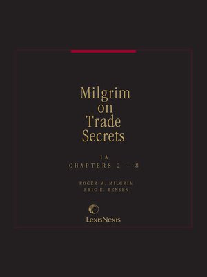 cover image of Milgrim on Trade Secrets